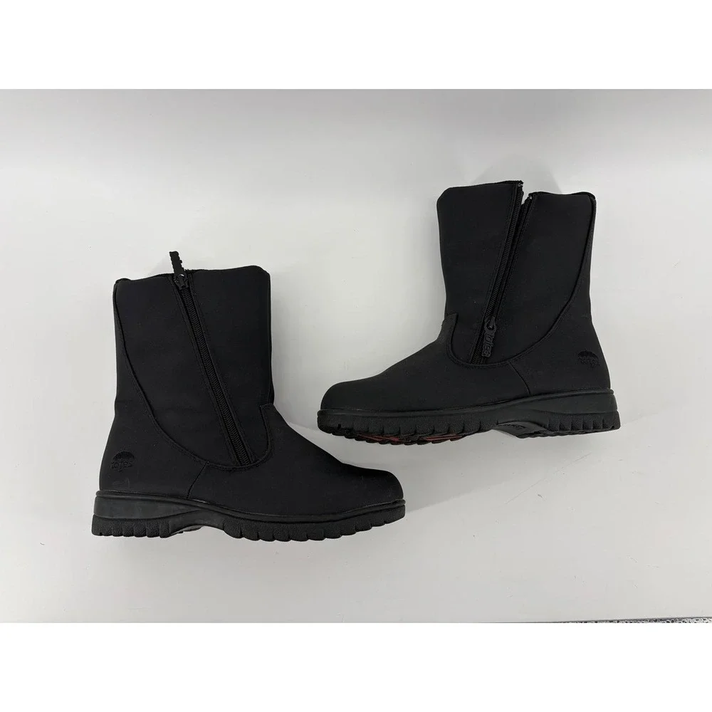 Totes Rosemary High Calf Boots, Black, Waterproof Zipper, Women's Size 8